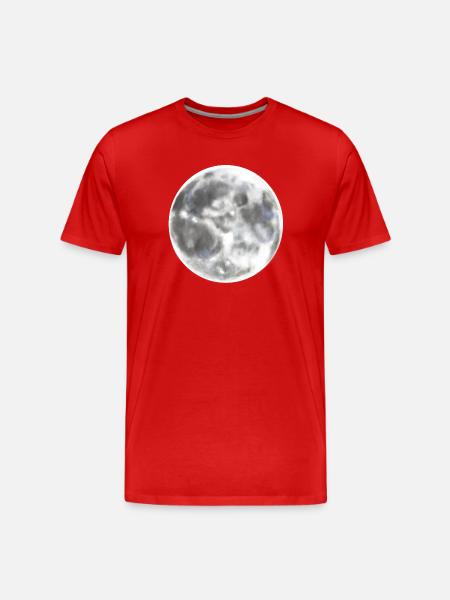 Full moon moon night - Men's Premium Organic T-Shirt - red