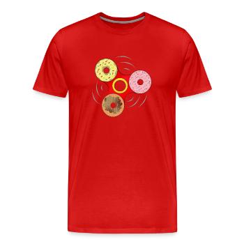 Donut Fidget Spinner Sweet Mashup - Männer Premium Bio T-Shirt - Rot - Vorne - Damien (186cm)