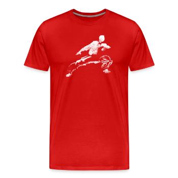 Kung-Fu Shaolin figure - Men's Premium Organic T-Shirt - red - Front - Damien (186cm)