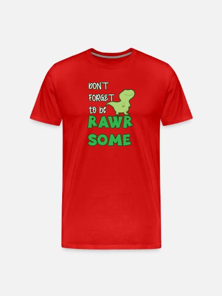 dinosaur - Men's Premium Organic T-Shirt - red