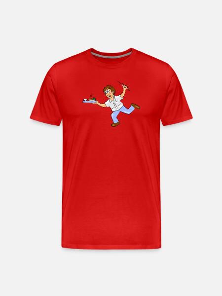 man - Men's Premium Organic T-Shirt - red