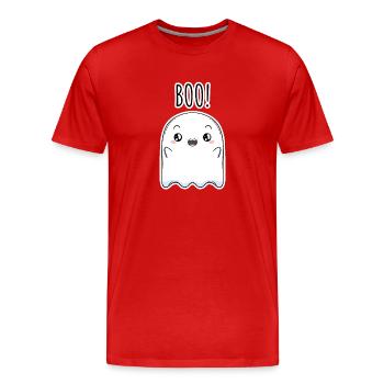 Halloween Geist - Männer Premium Bio T-Shirt - Rot - Vorne - Damien (186cm)
