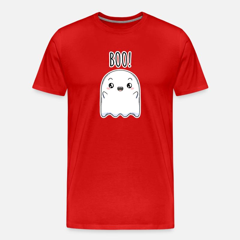Halloween Geist - Männer Premium Bio T-Shirt - Rot