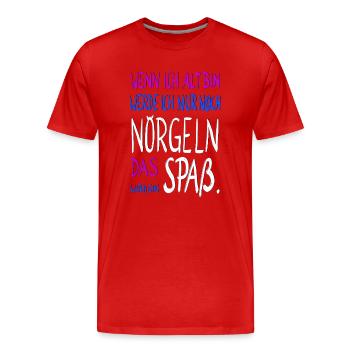 wenn ich alt bin .... - Männer Premium Bio T-Shirt - Rot - Vorne - Damien (186cm)