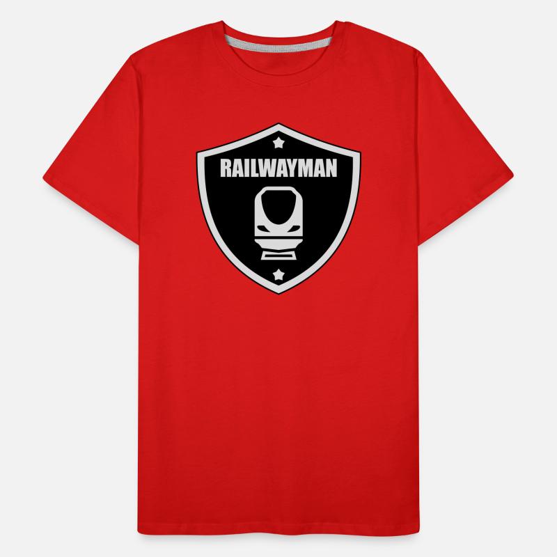 Cheminot / Chemin de fer / Train / Metro T-shirt bio Premium Homme