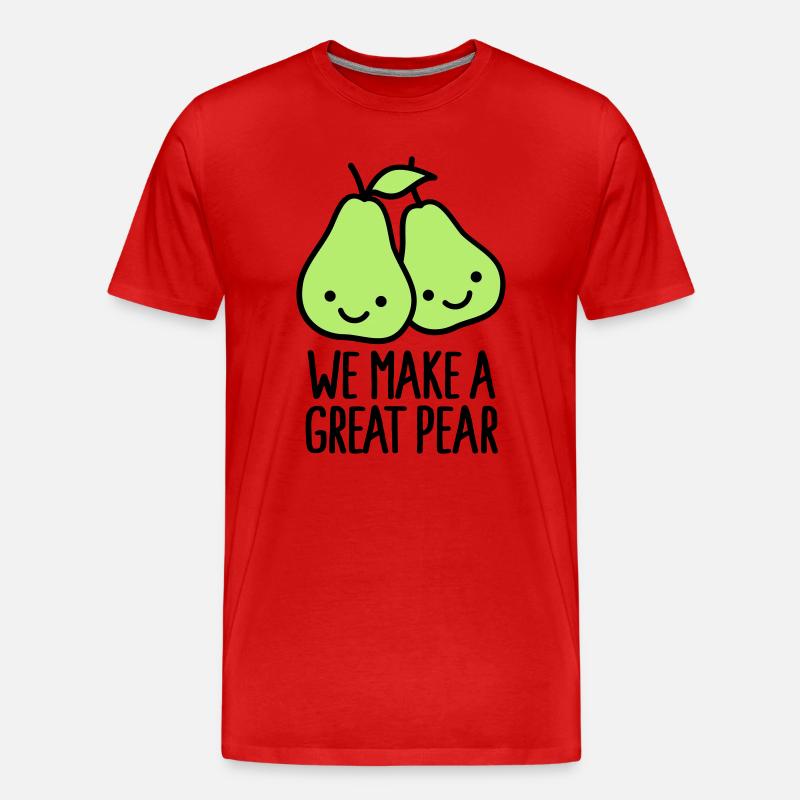 We make a great pear - Männer Premium Bio T-Shirt - Rot