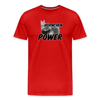 Hörnchenpower Eichhörnchen Tiere Spruch - Männer Premium Bio T-Shirt - Rot - Vorne - Damien (186cm)