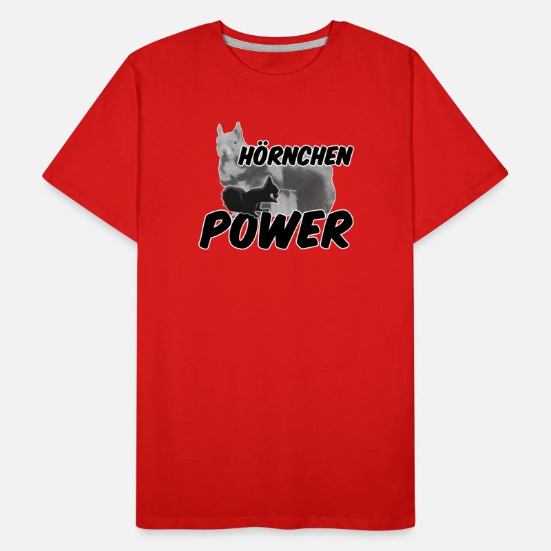 Hörnchenpower Eichhörnchen Tiere Spruch Männer Premium Bio T-Shirt