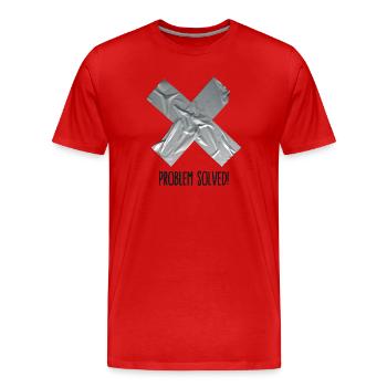 Problem Solved Duct tape - Men's Premium Organic T-Shirt - red - Front - Damien (186cm)