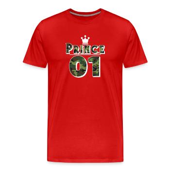 prince - T-shirt bio Premium Homme - rouge - Devant - Damien (186cm)