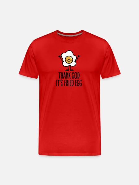 Thank god it's fried egg - Men's Premium Organic T-Shirt - red