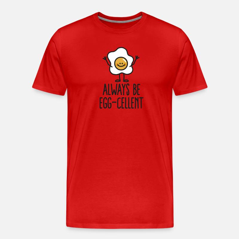 Always be egg-cellent - T-shirt bio Premium Homme - rouge