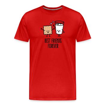 Best friends forever - Men's Premium Organic T-Shirt - red - Front - Damien (186cm)