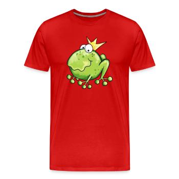 Roi des grenouilles - Bande dessinée - Animal - T-shirt bio Premium Homme - rouge - Devant - Damien (186cm)