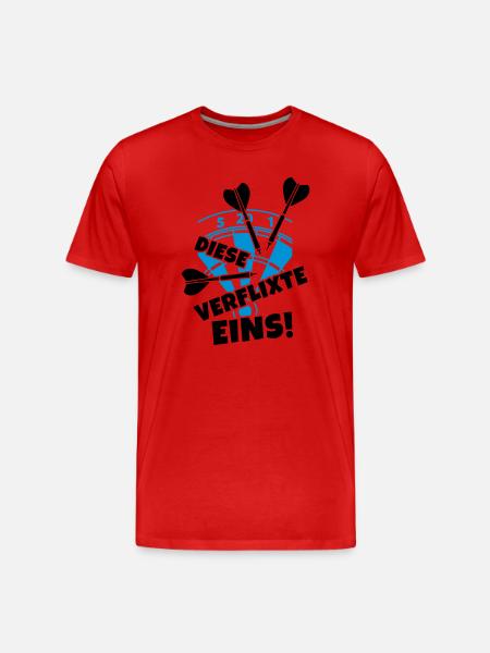 humor dart dartscheibe - Männer Premium Bio T-Shirt - Rot