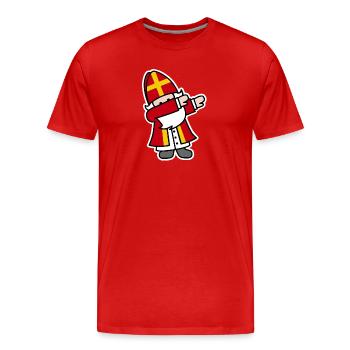 Sinterklaas Saint / Nicholas Dab Dabbing - Men's Premium Organic T-Shirt - red - Front - Damien (186cm)