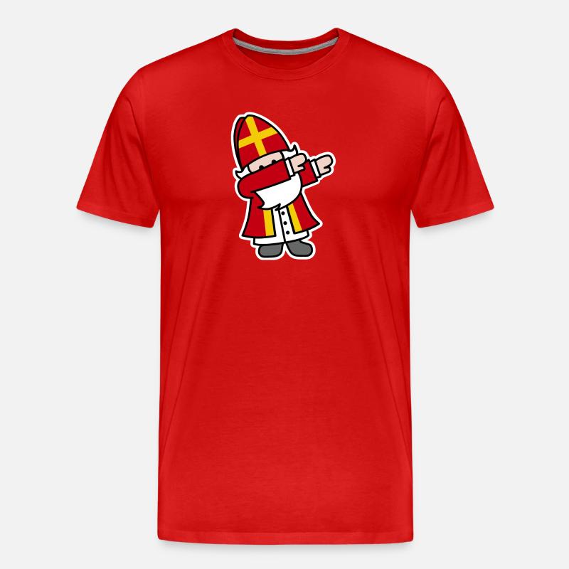 Sinterklaas Saint / Nicholas Dab Dabbing - Men's Premium Organic T-Shirt - red