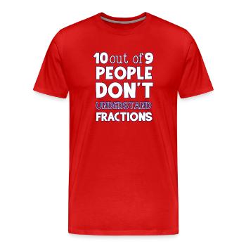 Mathe - Männer Premium Bio T-Shirt - Rot - Vorne - Damien (186cm)
