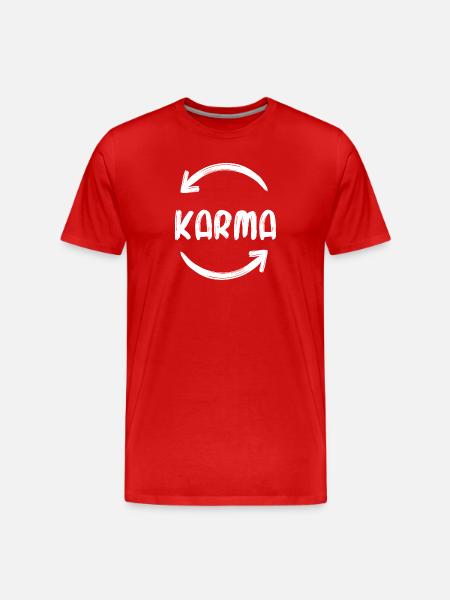 Karma Bouddhisme Hindouisme Namaste Dire drôle - T-shirt bio Premium Homme - rouge