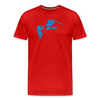 mouette - T-shirt bio Premium Homme - rouge - Devant - Damien (186cm)