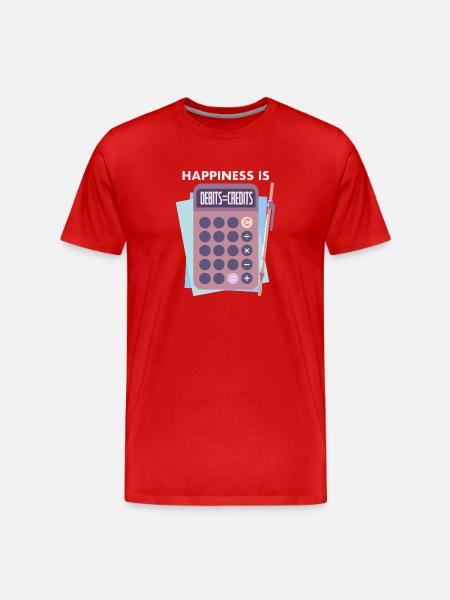 comptable - T-shirt bio Premium Homme - rouge