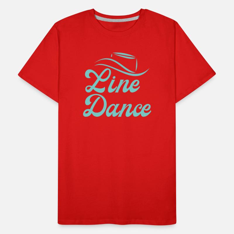 Cadeau de classe pour Line Dancer : Devise « Line Dance T-shirt bio Premium Homme