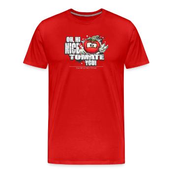 nice tomate you - T-shirt bio Premium Homme - rouge - Devant - Damien (186cm)
