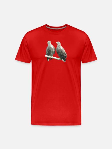 Pygargue à queue blanche - T-shirt bio Premium Homme - rouge