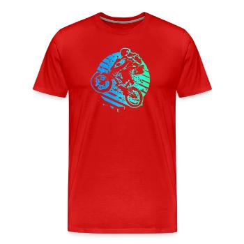 Vélo BMX - Vélo BMX - BMX Racing - T-shirt bio Premium Homme - rouge - Devant - Damien (186cm)