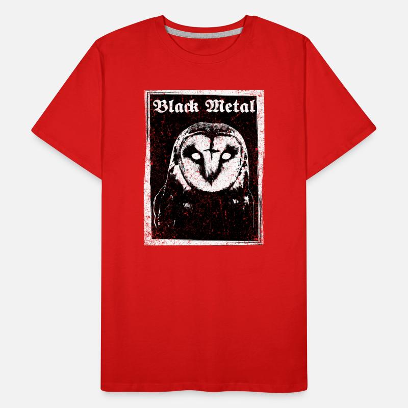 Black Metal Eule Männer Premium Bio T-Shirt