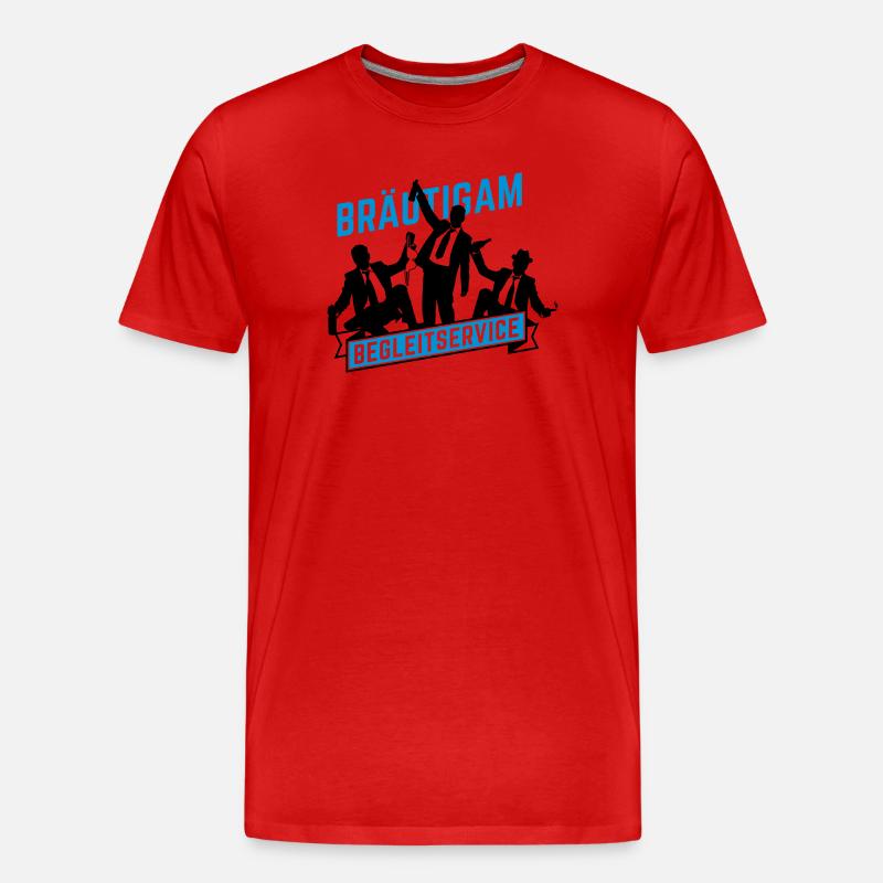 junggesellenabschied bräutigam - Männer Premium Bio T-Shirt - Rot