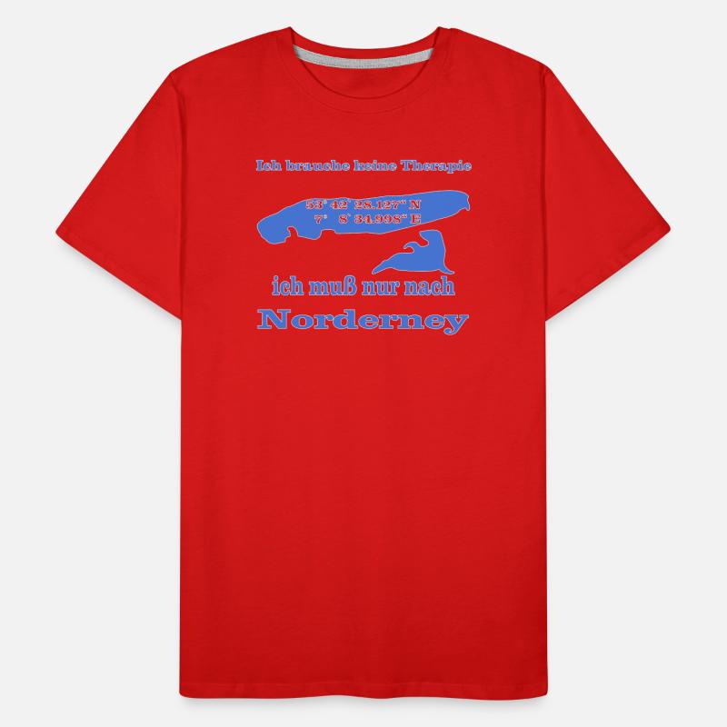 Norderney Insel Urlaub Männer Premium Bio T-Shirt