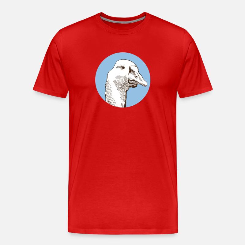 Gans - Männer Premium Bio T-Shirt - Rot