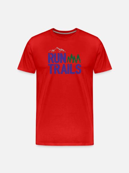 Run Trails - T-shirt bio Premium Homme - rouge