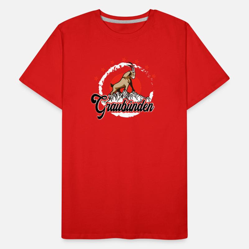 Graubünden Steinbock Männer Premium Bio T-Shirt