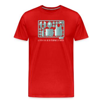 Kit pétanque et apéro - T-shirt bio Premium Homme - rouge - Devant - Damien (186cm)