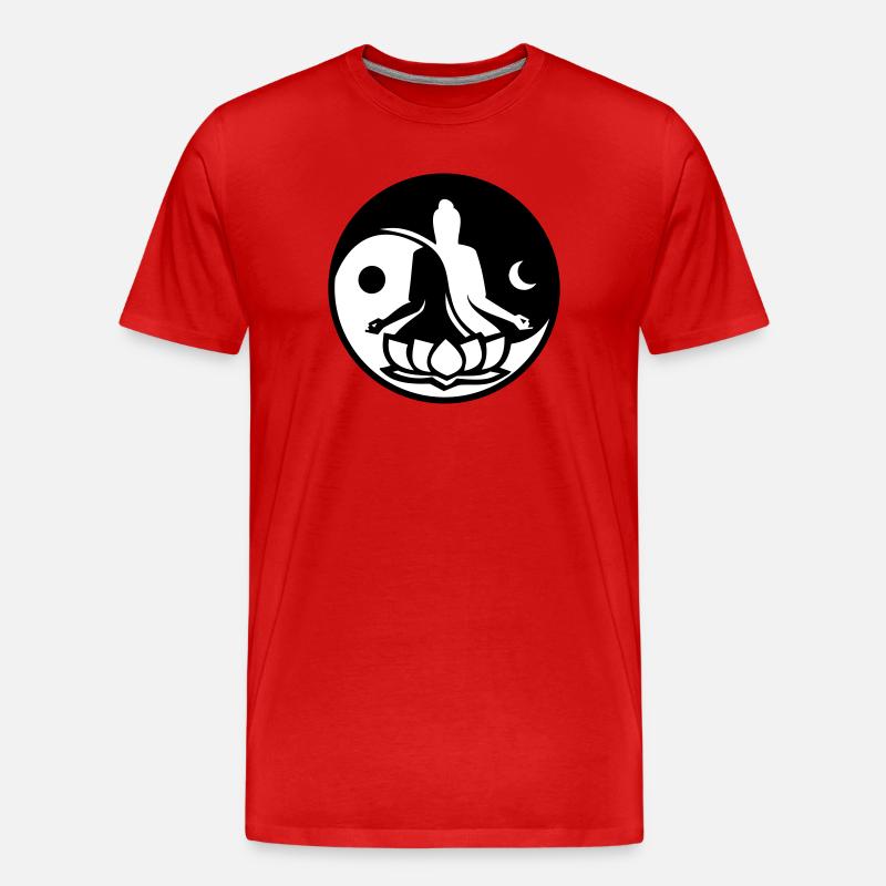 Yin und Yang - Männer Premium Bio T-Shirt - Rot