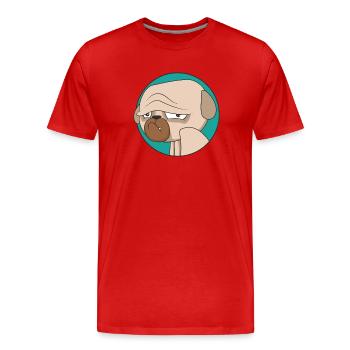 Mops Leben | Hund | Vermissen | Haustier | Hunde - Männer Premium Bio T-Shirt - Rot - Vorne - Damien (186cm)