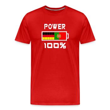 L'Allemagne et le Portugal Power 100% - T-shirt bio Premium Homme - rouge - Devant - Damien (186cm)