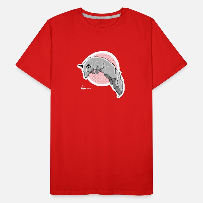Jagd Schneefuchs Männer Premium Bio T-Shirt