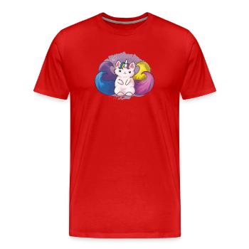Kitty katacorn - Men's Premium Organic T-Shirt - red - Front - Damien (186cm)