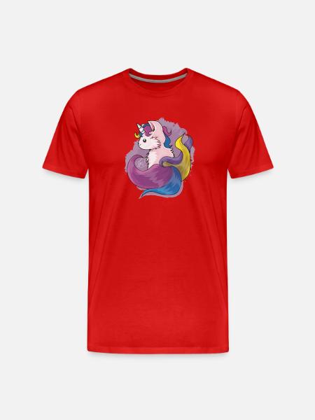 Kitty katacorn - Men's Premium Organic T-Shirt - red