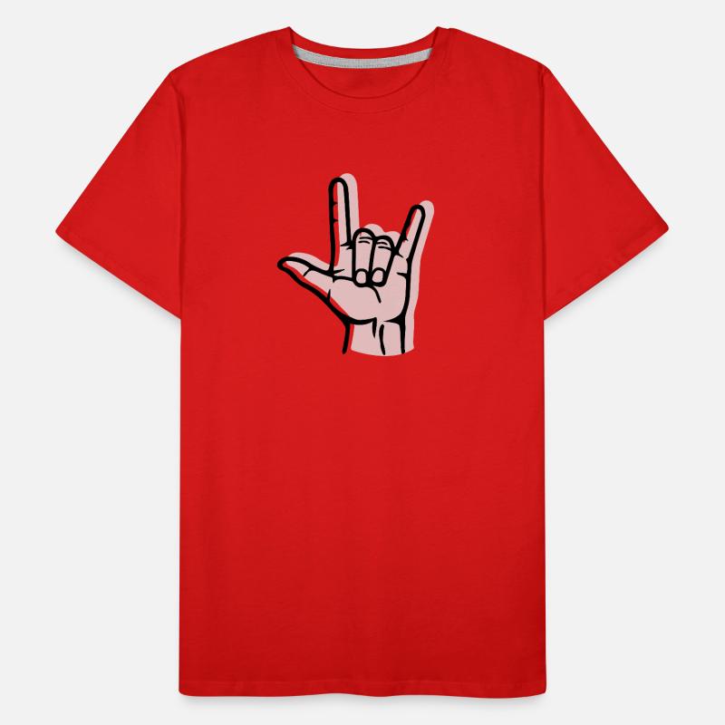 Hand metal offset Men's Premium Organic T-Shirt