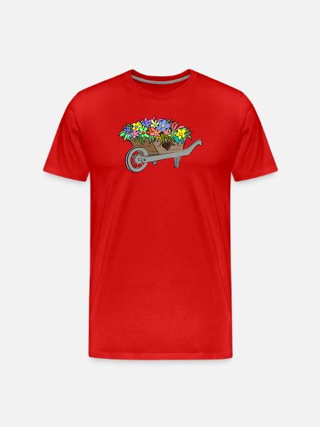 Fleurs Printemps - T-shirt bio Premium Homme - rouge