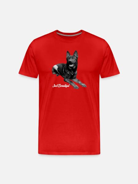 German Shepherd Dog sport - Men's Premium Organic T-Shirt - red