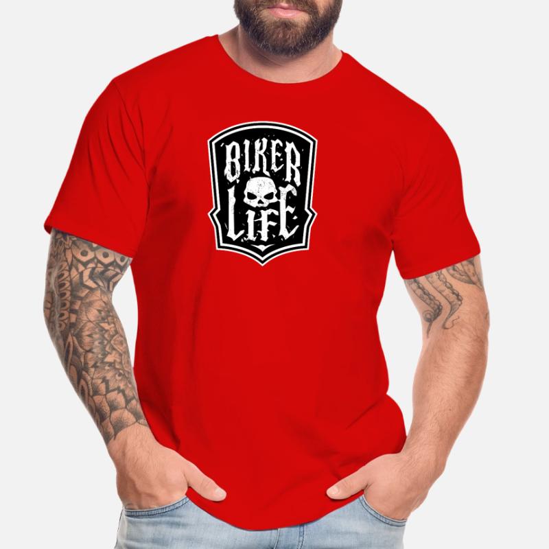 Motorcycle Biker Motorcycles Skull Statement Men's Premium Organic T-Shirt