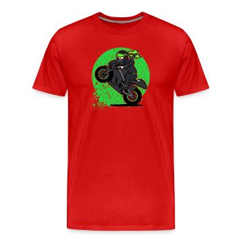 Racing driver motor sport motorcycle motorbikes biker - Men's Premium Organic T-Shirt - red - Front - Damien (186cm)
