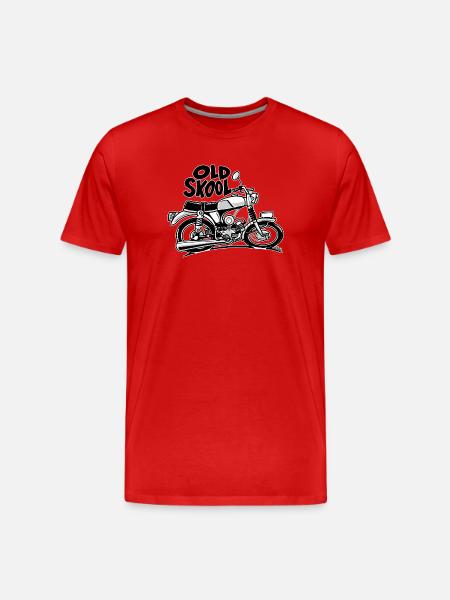 0897 moped 50cc OLD SKOOL - Men's Premium Organic T-Shirt - red