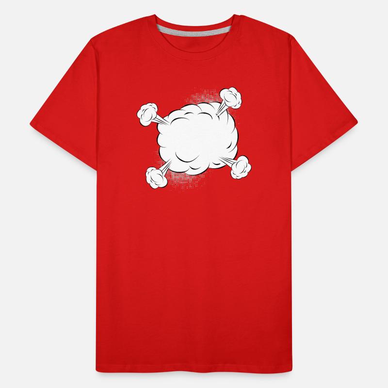 Empty comic fight cloud for your own texts & motifs Men's Premium Organic T-Shirt