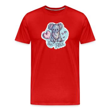 Mein Tier des Jahres - Männer Premium Bio T-Shirt - Rot - Vorne - Damien (186cm)